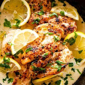 (Keto Entree) Lemon Garlic Chicken