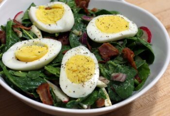 (Keto Salad) Bacon Egg and Spinach Salad (Keto Salad) Bacon Egg and Spinach Salad