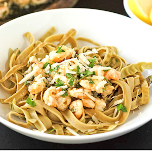 (E) Shrimp Alfredo