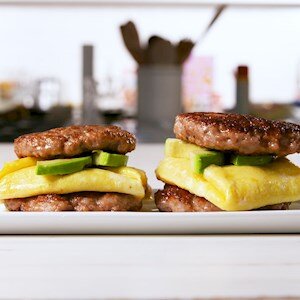 (Keto Breakfast) Breakfast Sausage Sandwich
