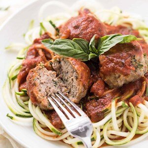 (Keto Entree) Spaghetti Pork Meatballs
