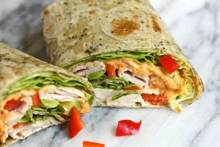 (Wraps) Turkey Hummus Wrap (Wraps) Turkey Hummus Wrap