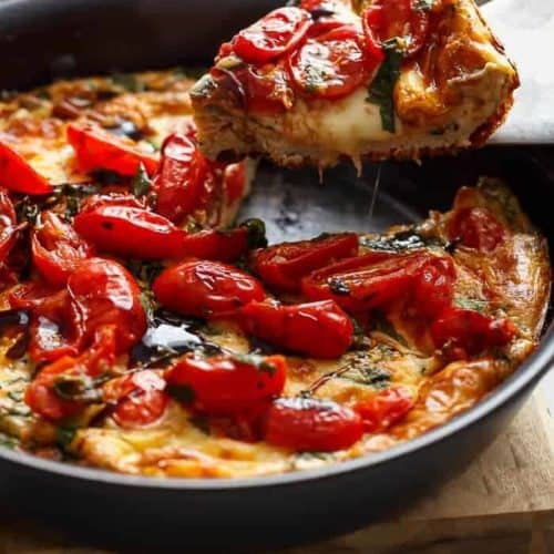 (Keto Breakfast) Caprese Frittatas